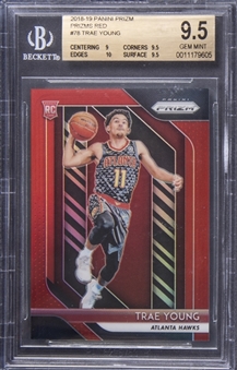2018-19 Panini Prizm "Prizms Red" #87 Trae Young Rookie Card (#267/299) - BGS GEM MINT 9.5